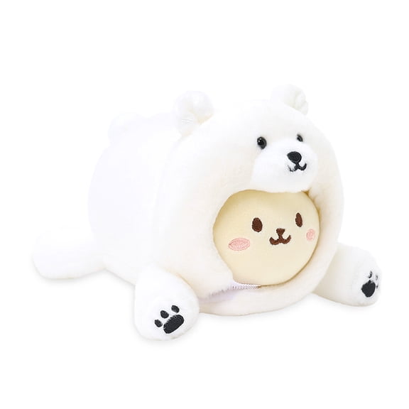 Anirollz Winter 6” Small Polar Bear Outfitz Bunniroll Stuffed Animal Plush Toy