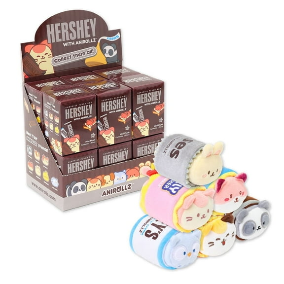 Anirollz x Hershey Surprise Plush Box – Mini Candy-Themed Collectible Plush Toy, 1 Pack