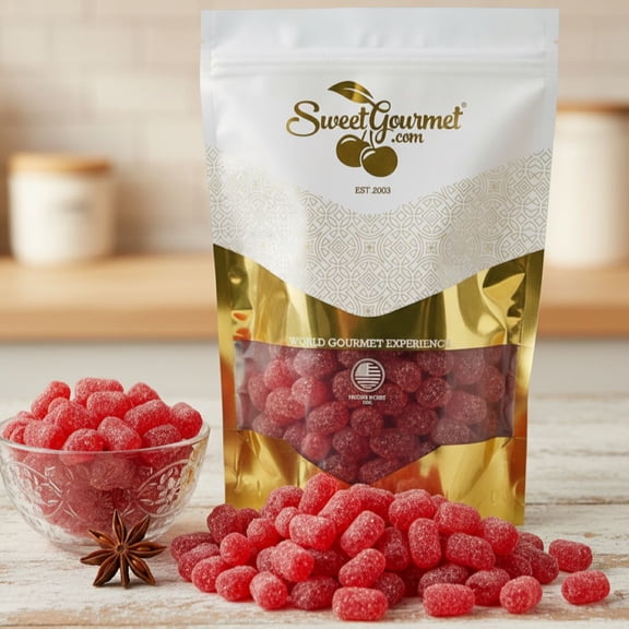 SweetGourmet Sanded Anise Drops, Hard Candy, Classic Holiday Treat, Gluten-Free, Fat-Free, 4 Pounds Bulk Bag