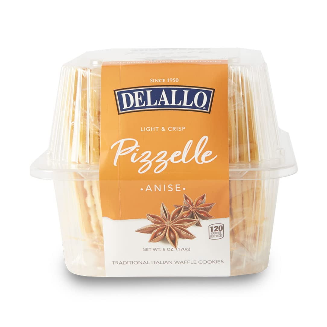 Anise Pizzelles, Light & Crisp Italian Waffle Cookies, 6Oz, 2Pack