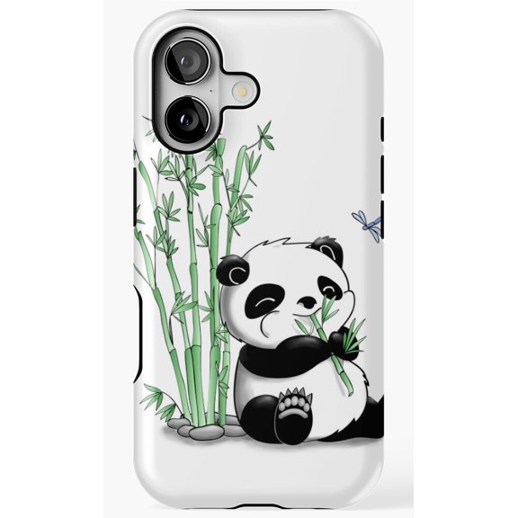 Anishell Panda Eating Bamboo Art Phone Case for iPhone 11 12 13 14 15 16 17 Pro Max