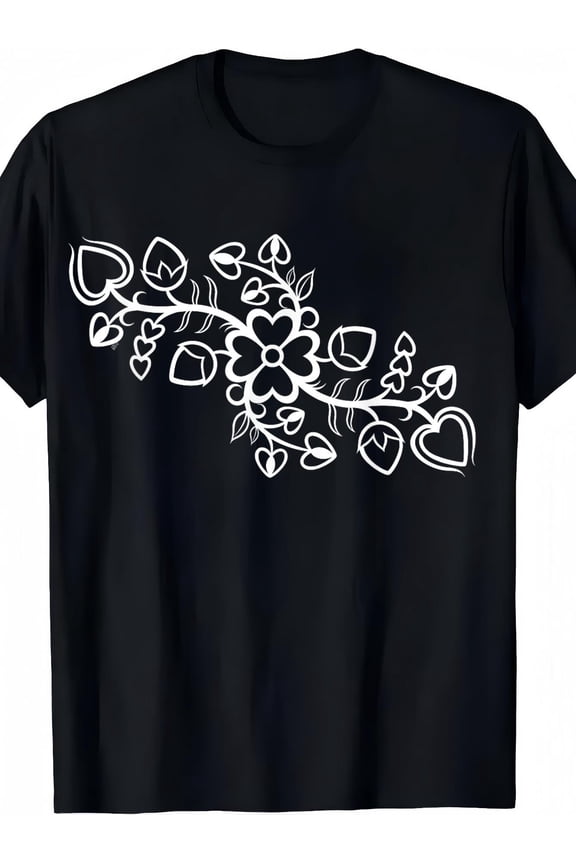 Anishinaabe Ojibwe Tribal T-Shirt - 100% Cotton Black & White Design with Birch Bark & Medicine Wheel, Lightweight Round Neck Tee for Daily Wear, Travel, Outdoor, Gift