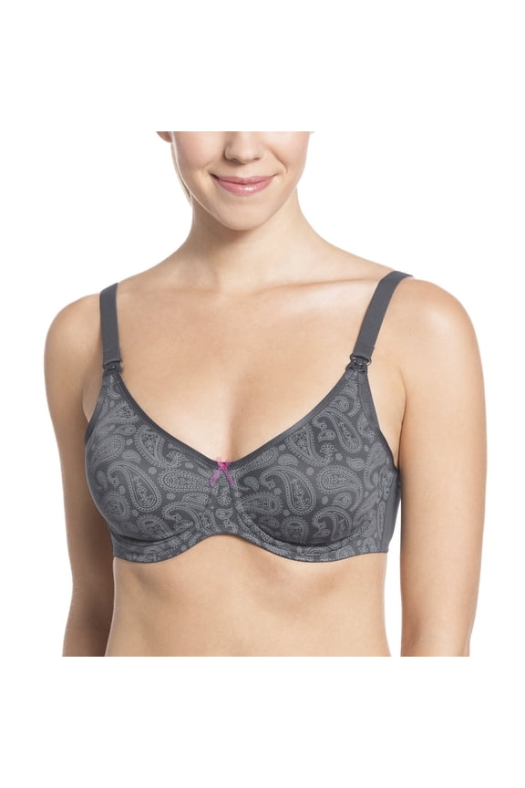 ANTHRACITE Maternity`s Paisley Underwire Nursing Bra, US 38F, UK 38E