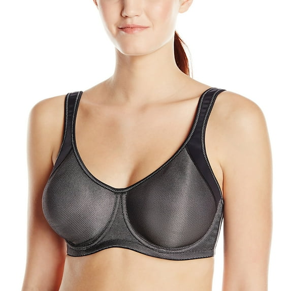 Anita Active Maximum Support Women`s Momentum Underwire Sports Bra, 36B, black
