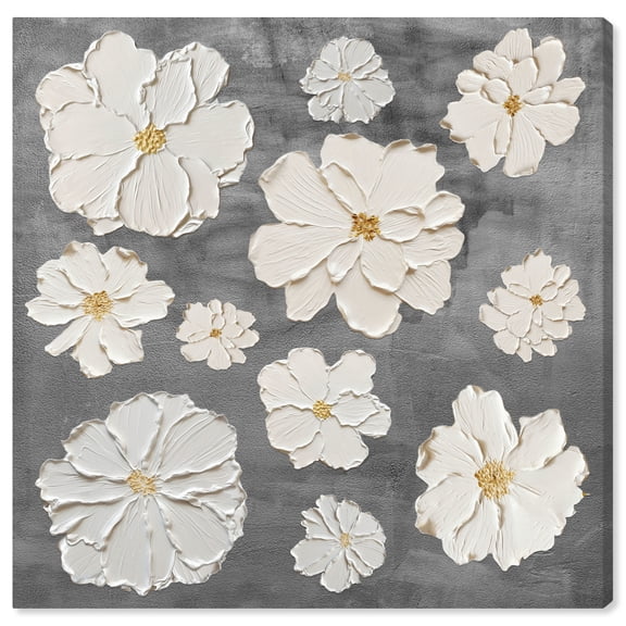 Anita Bloom II Chic Farmhouse Canvas Wall Art by Art Remedy, Gallery Wrapped, 20"x20"