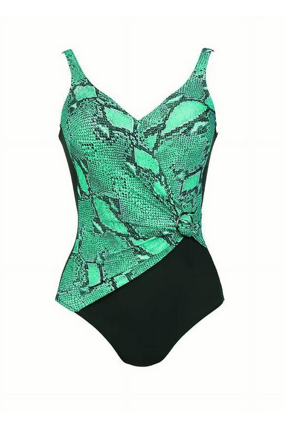 Comfort Elmira Women`s One-piece Swimsuit, 08C, blue graphite