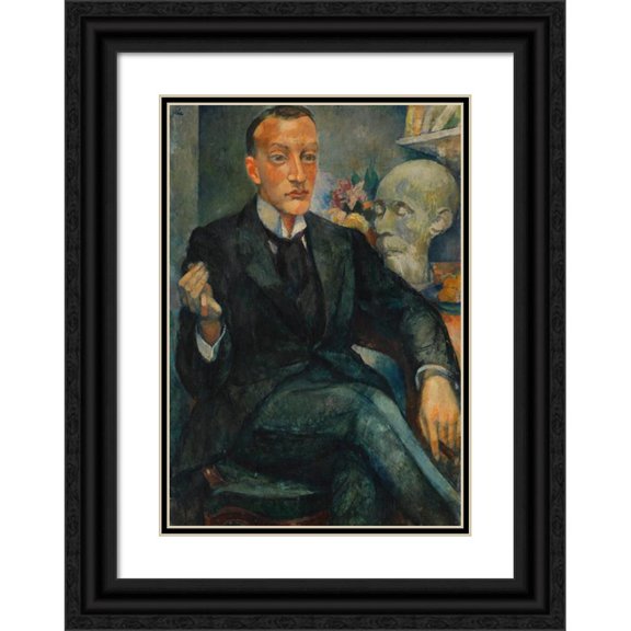 Anita Rée 14x18 Black Ornate Wood Framed Double Matted Museum Art Print Titled - Portrait Dr. Malte Wagner (1920)
