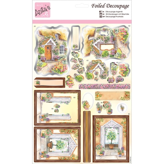 Anita's A4 Foiled Decoupage Sheet-The Lemon Tree, Pk 6, Anita's