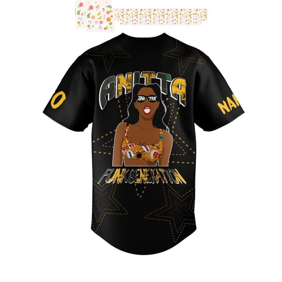 Anitta Funk Generation Fan Personalized Baseball Jersey