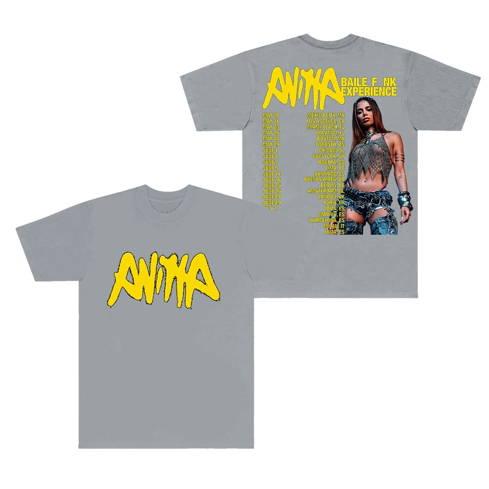 Anitta Logo T-shirts Baile Funk Experience Tour Merch Tee Cosplay Women ...