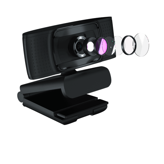 Anivia 1080p HD Fixed Focus Webcam, USB Camera with Microphone Free Cover Slide,Video Calling Computer Camera, Built-in Mic, Flexible Rotatable Clip(The Tripod not Included&Ship from USA