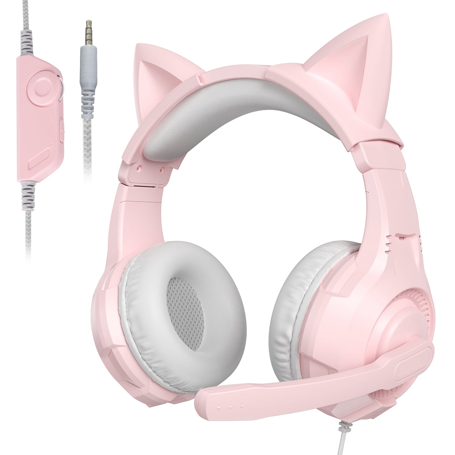 Anivia Gaming Headsets Cat Ears Girly Headset with Mic Noise Cancelling ...