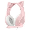 thumbnail image 1 of Anivia Gaming Headsets with Mic Noise Cancelling Headphone Pink with Cat Ears Girly Headset with Microphone Wired 3.5mm Headphones for PC/Mac Headphones（Ship from USA）, 1 of 6