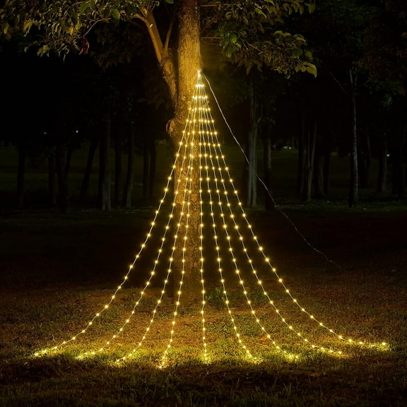 Anivia Outdoor & Indoor 200 LEDs String Lights for Christmas Tree String Light for Bedroom 8 Modes Party Home Holiday Decor -Warm White(Ship from USA)