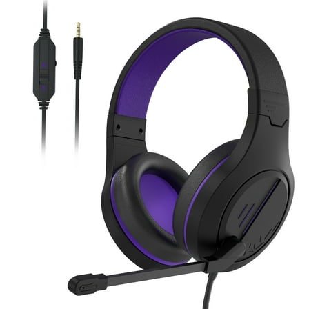 Anivia PC Computer Headset, Headphones with Microphone Stereo Surround for PC MAC Laptop, Noise Cancelling Over Ear Wired Headset Compatible with PC Laptop-Black&PurpleShip from USA