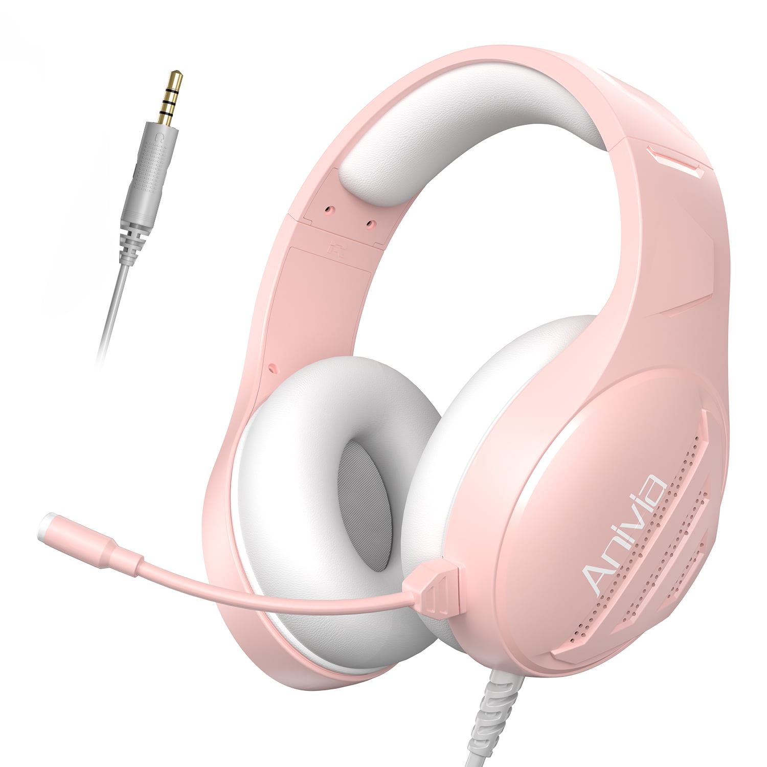 Anivia Rose Pink Stereo Headset with Mic P'S5 Wired Gaming Headphones with Microphones Noise