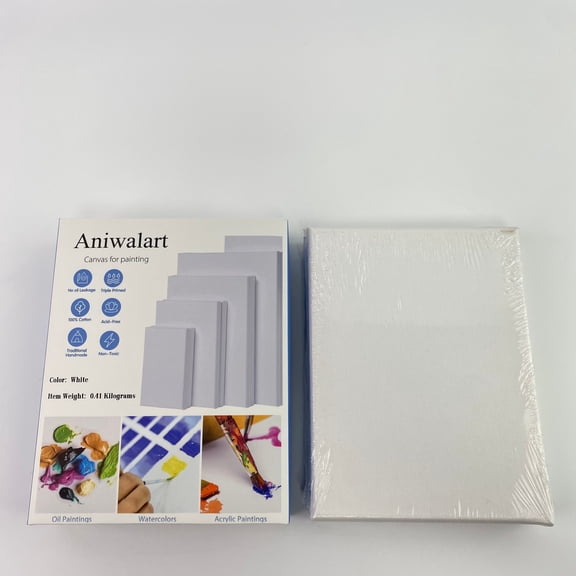 Aniwalart Canvas for painting,Canvas Boards for Painting Bulk,Art Novices Blank Canvas Panels, Gesso Primed 100% Cotton for Acrylic Oil Watercolor Tempera Paint