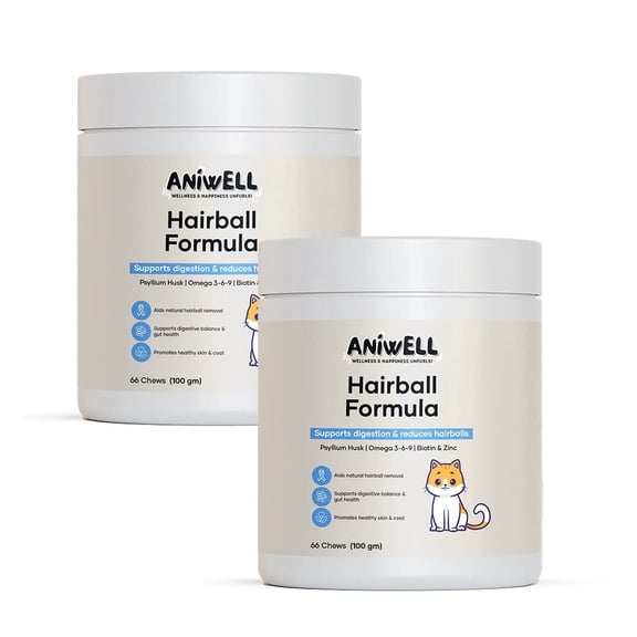 Aniwell Hairball Formula  Hairball Management for Cats | with Omega-3s, Biotin & Sunflower Lecithin | Supports Digestive & Coat Health