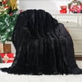 thumbnail image 1 of Anjee 15lbs Adult Weighted Blanket, Sherpa Fleece and Soft Plush Flannel, Heavy Blanket Great for Pre-Sleep Coziness, 60x80 inches Black, 1 of 10