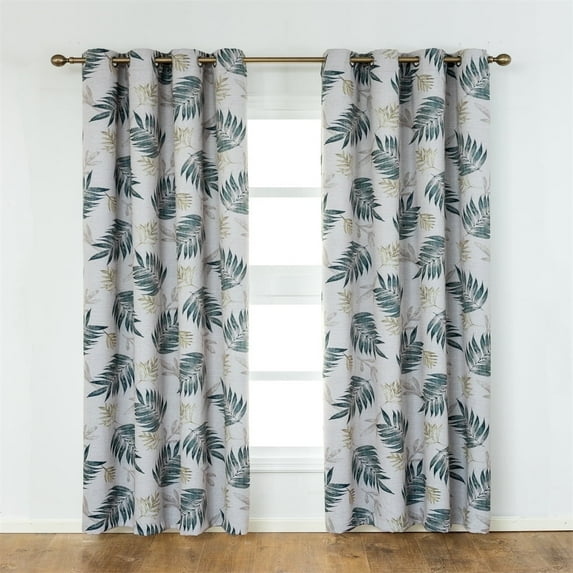 Anjee 2 Panels Blackout Curtains for Adults Bedroom,Thermal Insulated Grommet Top Curtains,Deep Green,52 x 95 inches