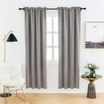 thumbnail image 1 of Anjee  52 x 84 inch Gray Blackout Curtains, Darkening Drapes, Rod Pocket Curtain Panel Thermal Insulated Blackout Curtains for Living Room, 1 of 7