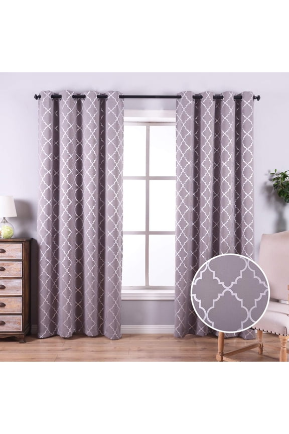 Blackout Curtains for Bedroom, Blackout Window Drapes with Grommet Top for Window Decor, 52 x 84 inches, Space Gray
