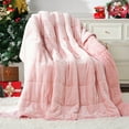 thumbnail image 1 of Anjee Weighted Blanket for Adults, 15lbs Heavy Blankets Great for Relieve Stress, Perfect Gift for Family and Friends, 60x80 inches Pink, 1 of 11