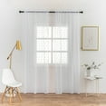 thumbnail image 1 of Anjee White Sheer Curtains for Kids Room, 2 Panels Flower Dot Textured Semi Voile Curtains for Girls Bedroom, 52 x 96 inches, 1 of 10