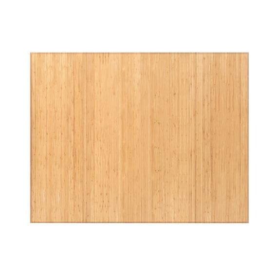 Anji Mountain 47" x 60" Bamboo Chair Mat for Carpet and Hard Floor, 12mm - Rectangular without Lip, Natural