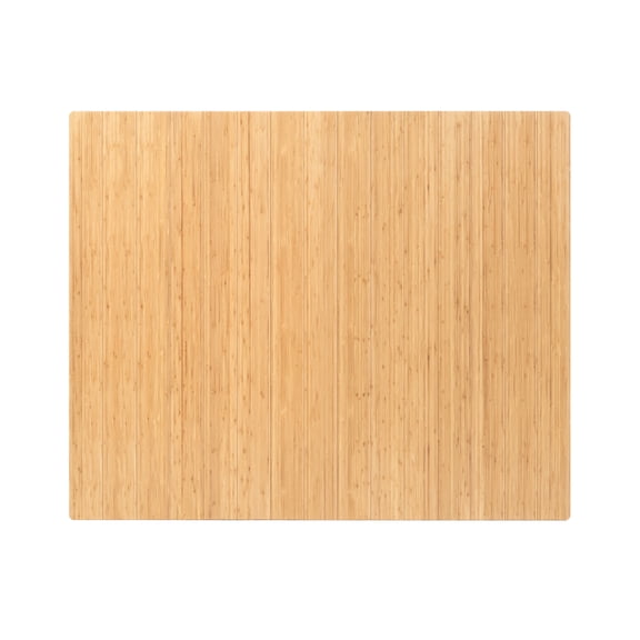 Anji Mountain 48" x 60" Bamboo Chair Mat for Carpet and Hard Floor, 8mm - Rectangular without Lip, Natural