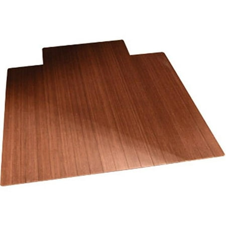 Anji Mountain Bamboo 36 x 48 Chair Mat for Carpet and Hard Floor, Rectangular with Lip, Cherry