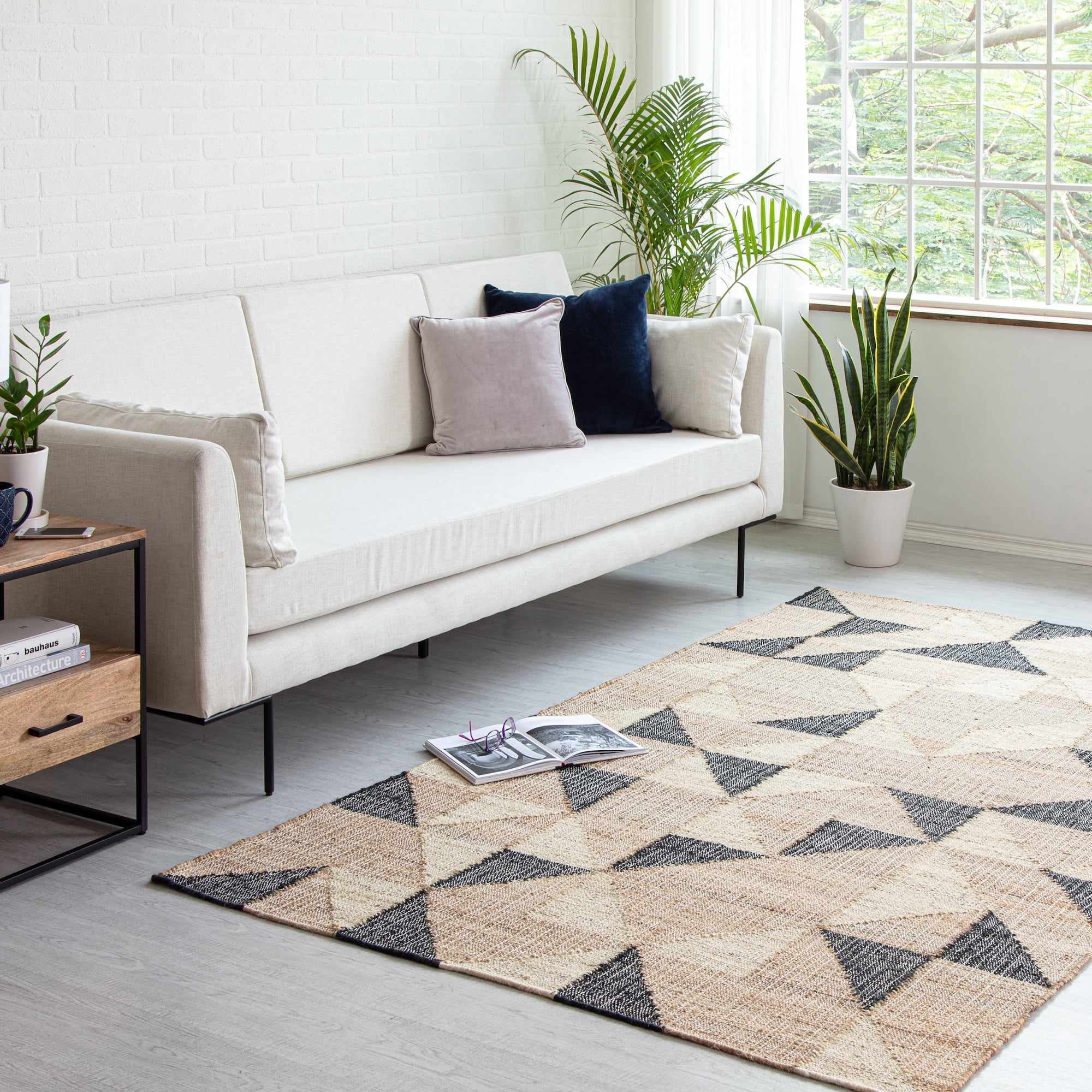 Anji Mountain Bohemian Hand-Made Area Rug, 96 in x 120 in