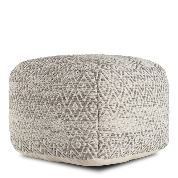 Anji Mountain Cube Geometric Woven Pouf
