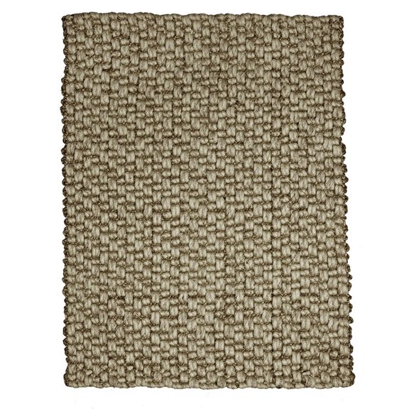Anji Mountain Jute Area Rug AMB0316 Mumbai Cream Handspun Chunky 4' x 6' Rectangle