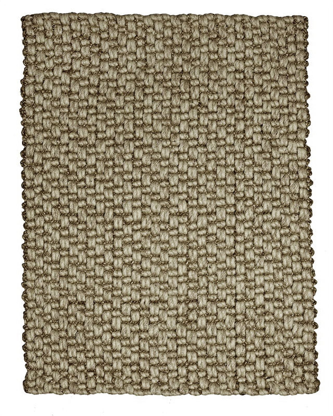 Anji Mountain Jute Area Rug AMB0316 Mumbai Cream Handspun Chunky 4' x 6' Rectangle