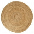 thumbnail image 1 of Anji Mountain Jute Area Rug AMB0328 Kerala Natural Handloomed Braided 4' x 4' Round, 1 of 2