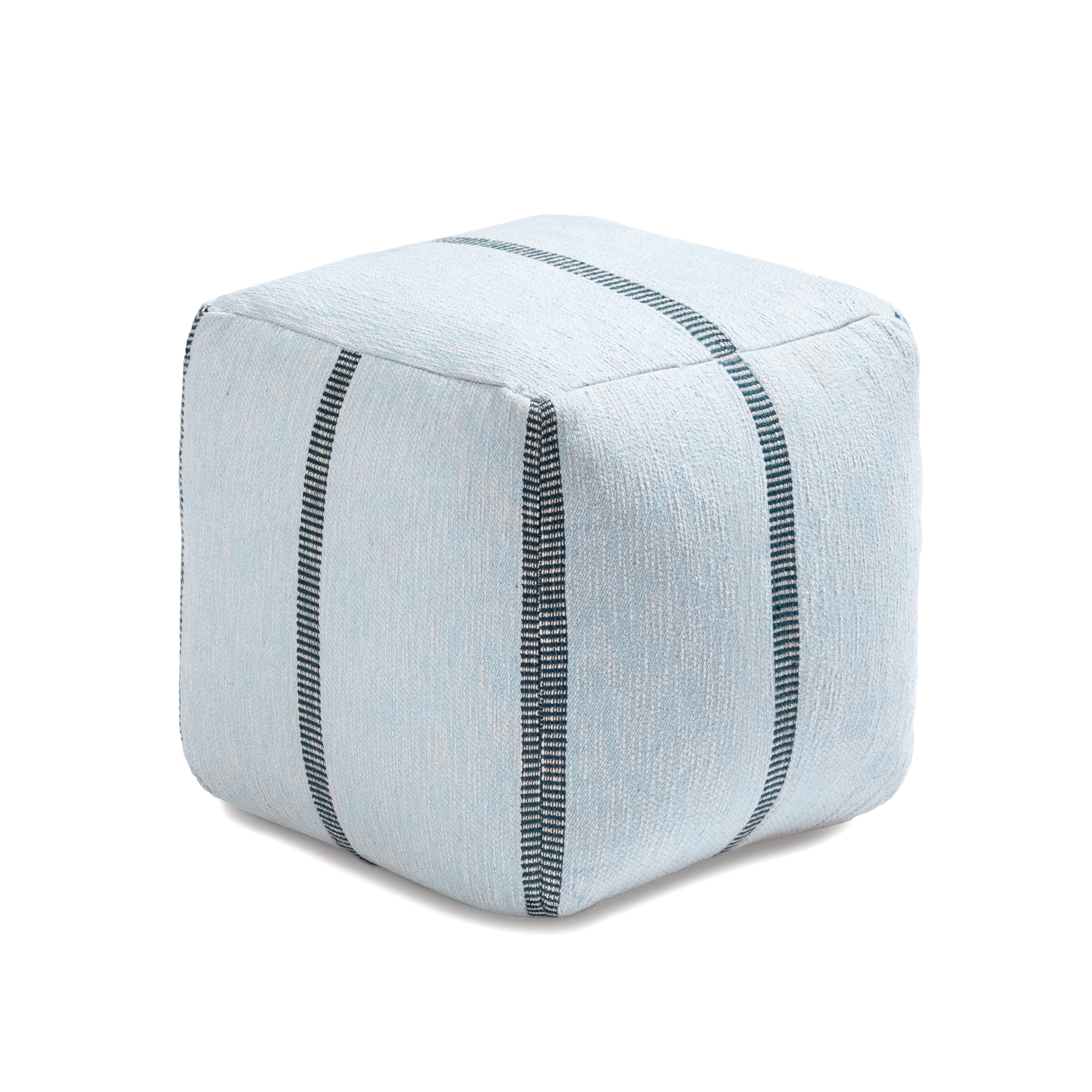 Anji Mountain Pouf Ottoman Foot Rest, Handmade Ottoman Pouf, Comfortable Foot Stool, Decorative Floor Seating for Living Room Decor, Bedroom & Home Décor Accent - Omphalodes