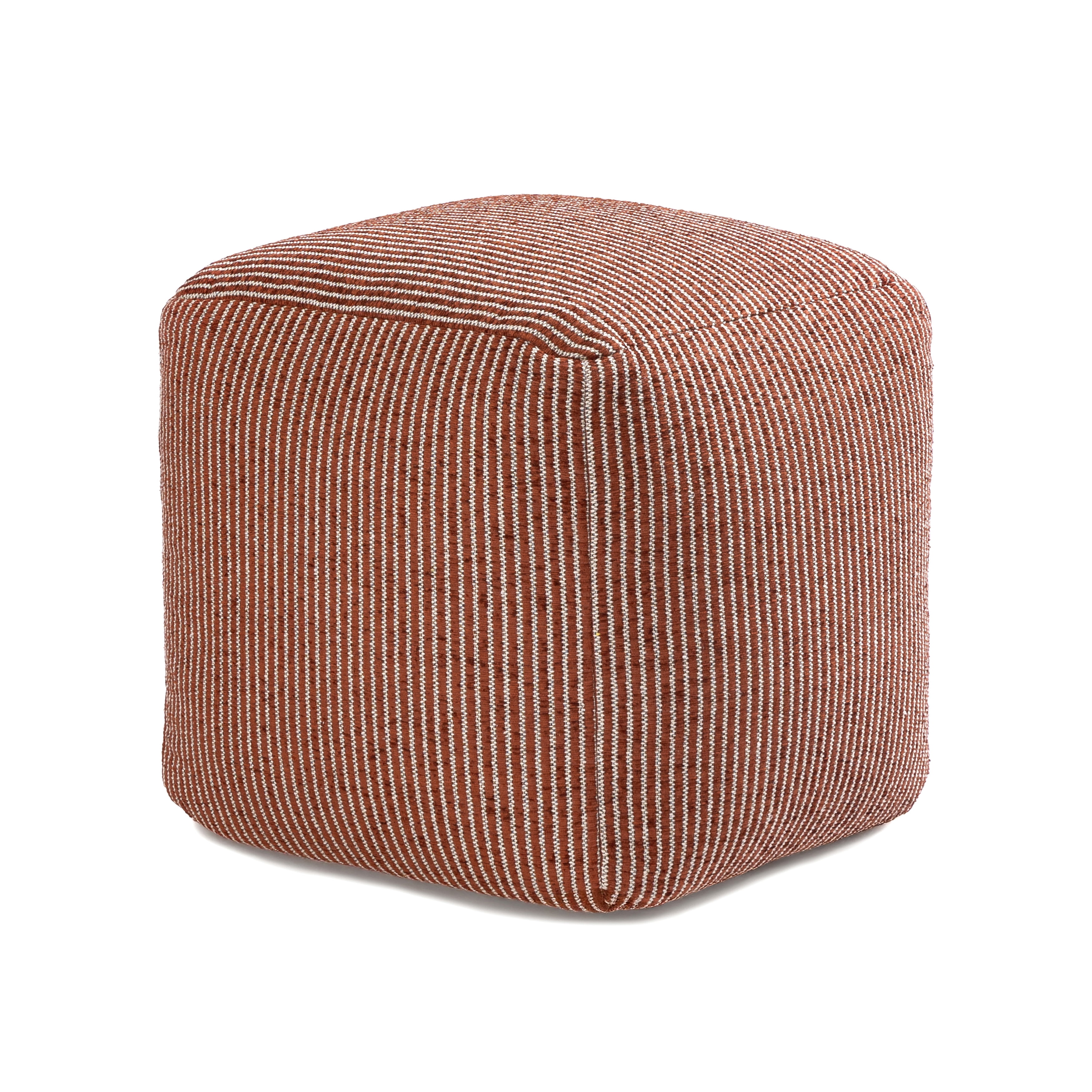 Anji Mountain Pouf Ottoman Foot Rest, Handmade Ottoman Pouf, Comfortable Foot Stool, Decorative Floor Seating for Living Room Decor, Bedroom & Home Décor Accent - Teak