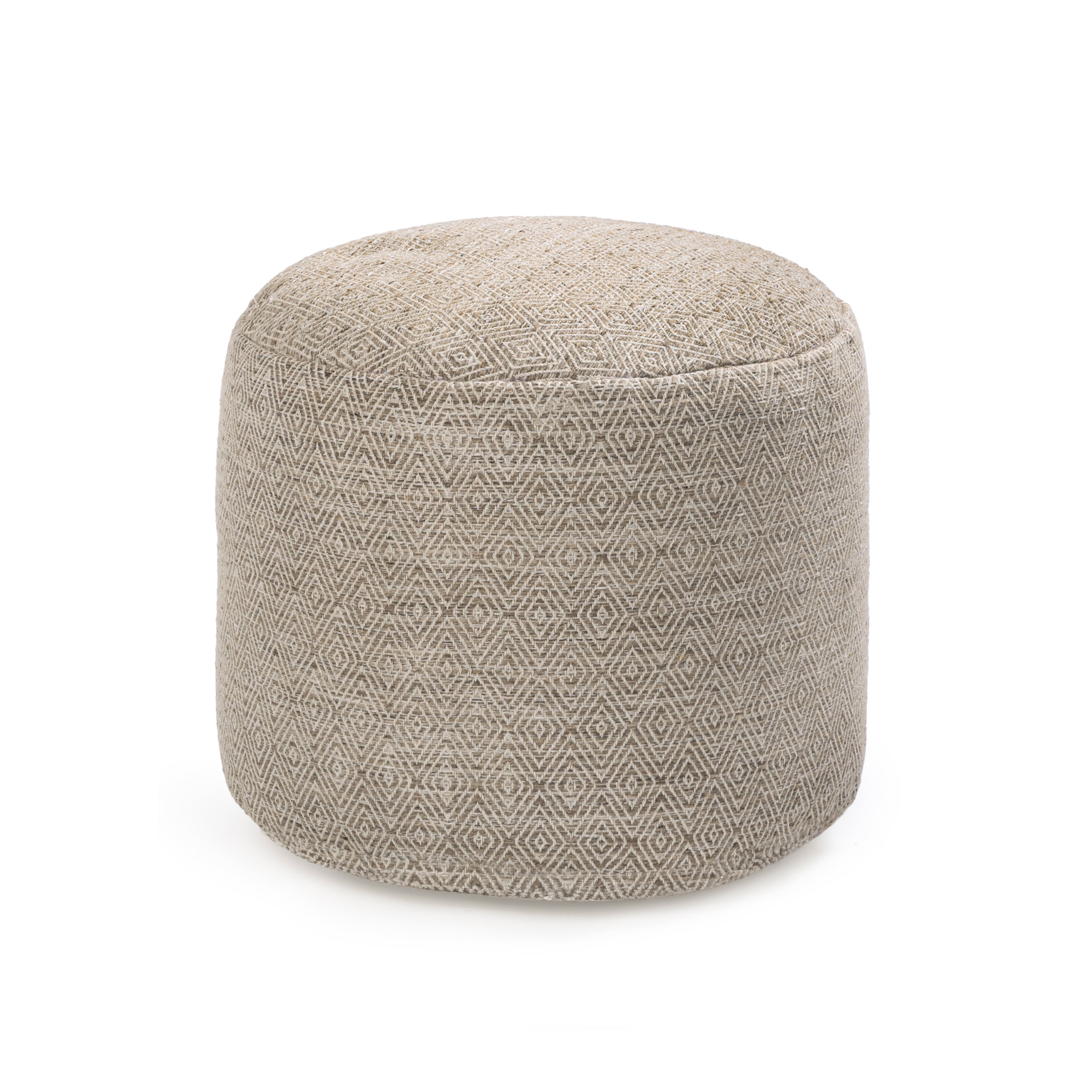 Anji Mountain Pouf Ottoman Foot Rest, Handmade Ottoman Pouf, Comfortable Foot Stool, Decorative Floor Seating for Living Room Decor, Bedroom & Home Décor Accent - Stone