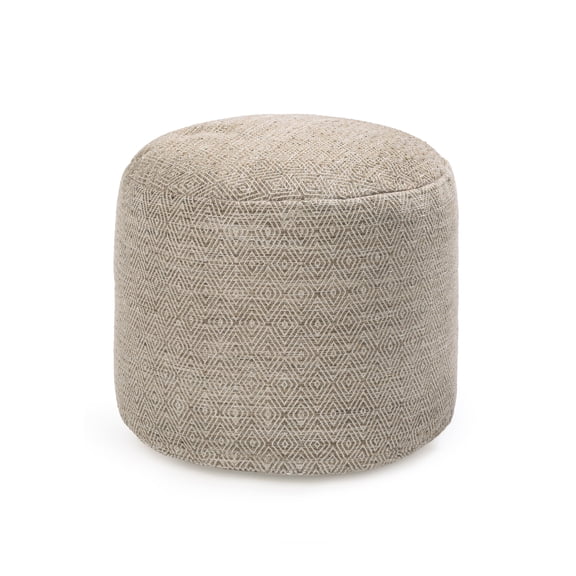 Anji Mountain Pouf Ottoman Foot Rest, Handmade Ottoman Pouf, Comfortable Foot Stool, Decorative Floor Seating for Living Room Decor, Bedroom & Home Décor Accent - Stone