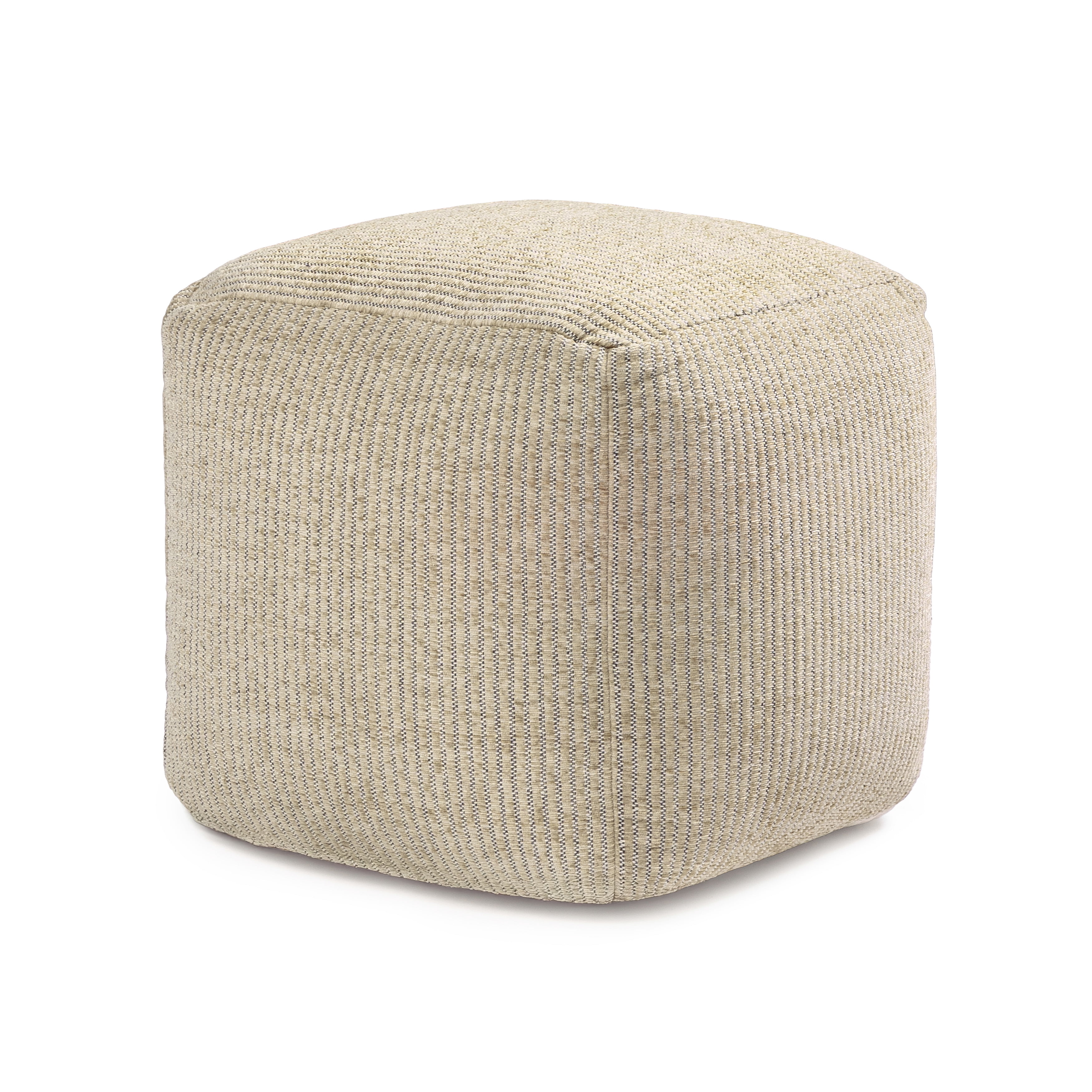 Anji Mountain Pouf Ottoman Foot Rest, Handmade Ottoman Pouf, Comfortable Foot Stool, Decorative Floor Seating for Living Room Decor, Bedroom & Home Décor Accent - Natural