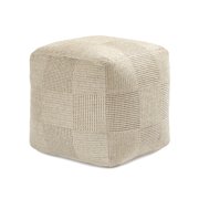 Anji Mountain Pouf Ottoman Foot Rest, Handmade Ottoman Pouf, Comfortable Foot Stool, Decorative Floor Seating for Living Room Decor, Bedroom & Home D cor Accent - Natural