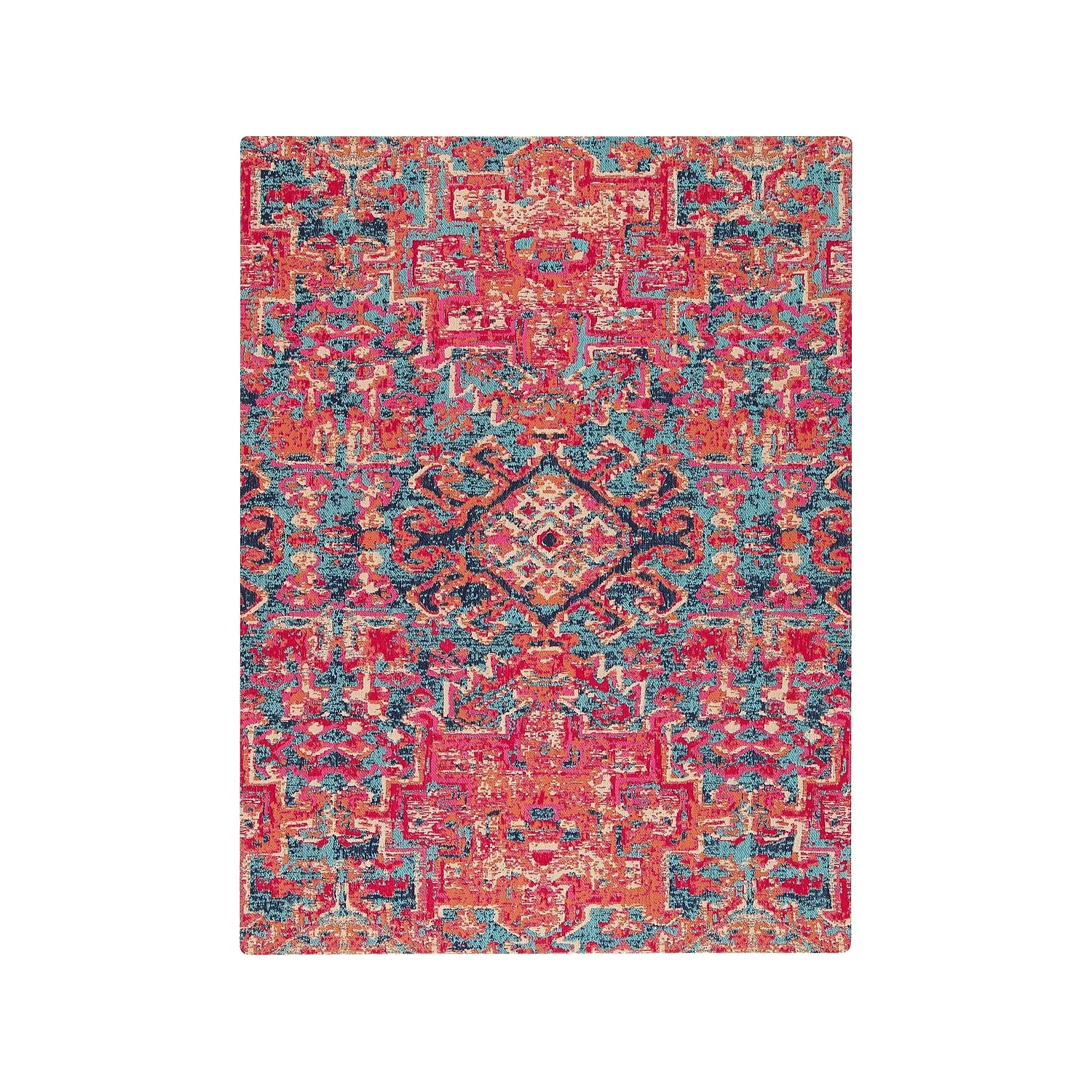 Merida Multicolor Jacquard Polyester Rectangular Chair Mat