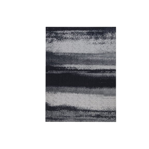 Anji Mountain Rug'd Neosho - Chair mat for office - rectangular - 35.83 in x 48.03 in - black, gray