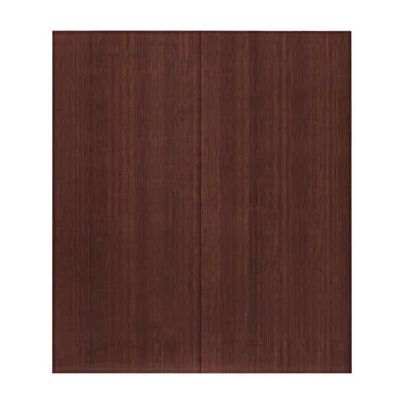 Anji Mountain 42" x 48" Bamboo Chair Mat for Carpet and Hard Floor, 12mm - Rectangular without Lip, Dark Cherry