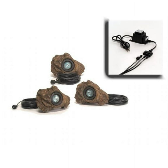 Anjon Manufacturing 3LEDRK 3 LED Rock Light Set With 12 Watt Transformer