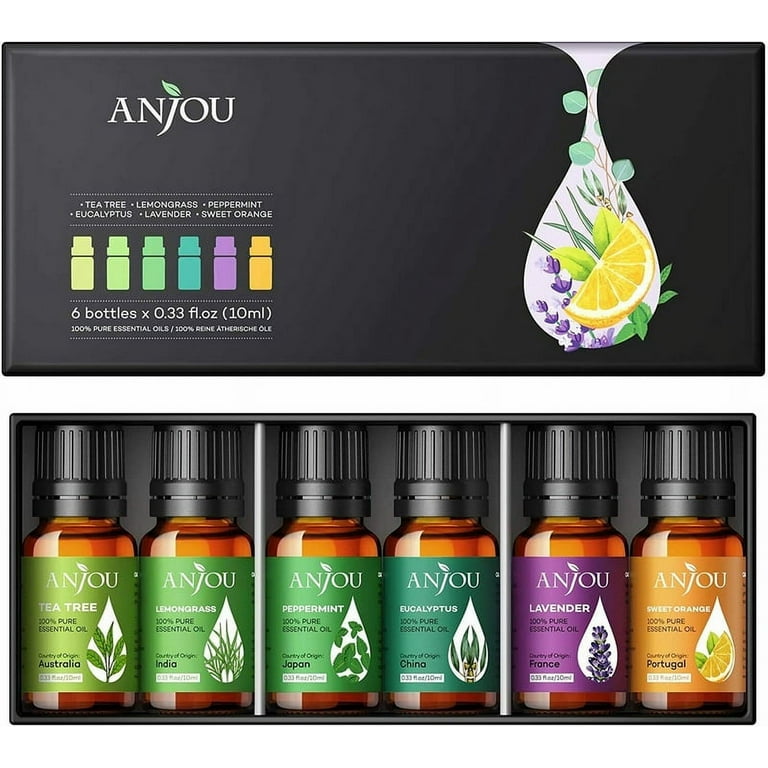 Anjou ES001 Essential Oils Set 6 popular scent 10ml Oil DI48