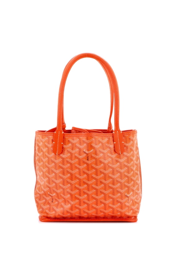 Anjou Reversible Tote Coated Canvas Mini By Rebag