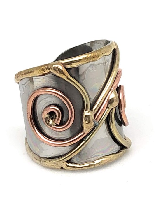 Mixed Metal Cuff Ring