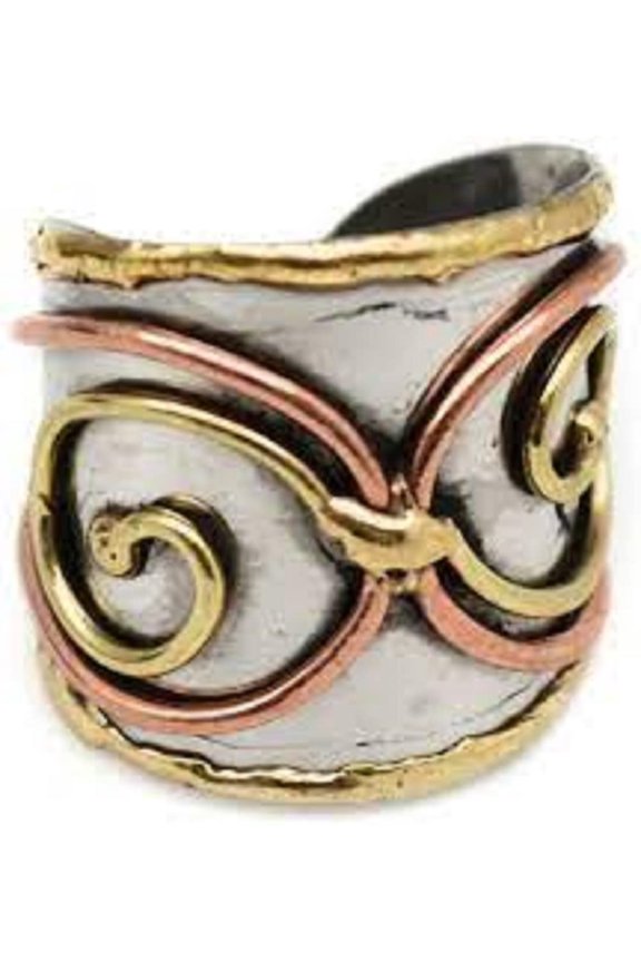 Mixed Metal Cuff Ring
